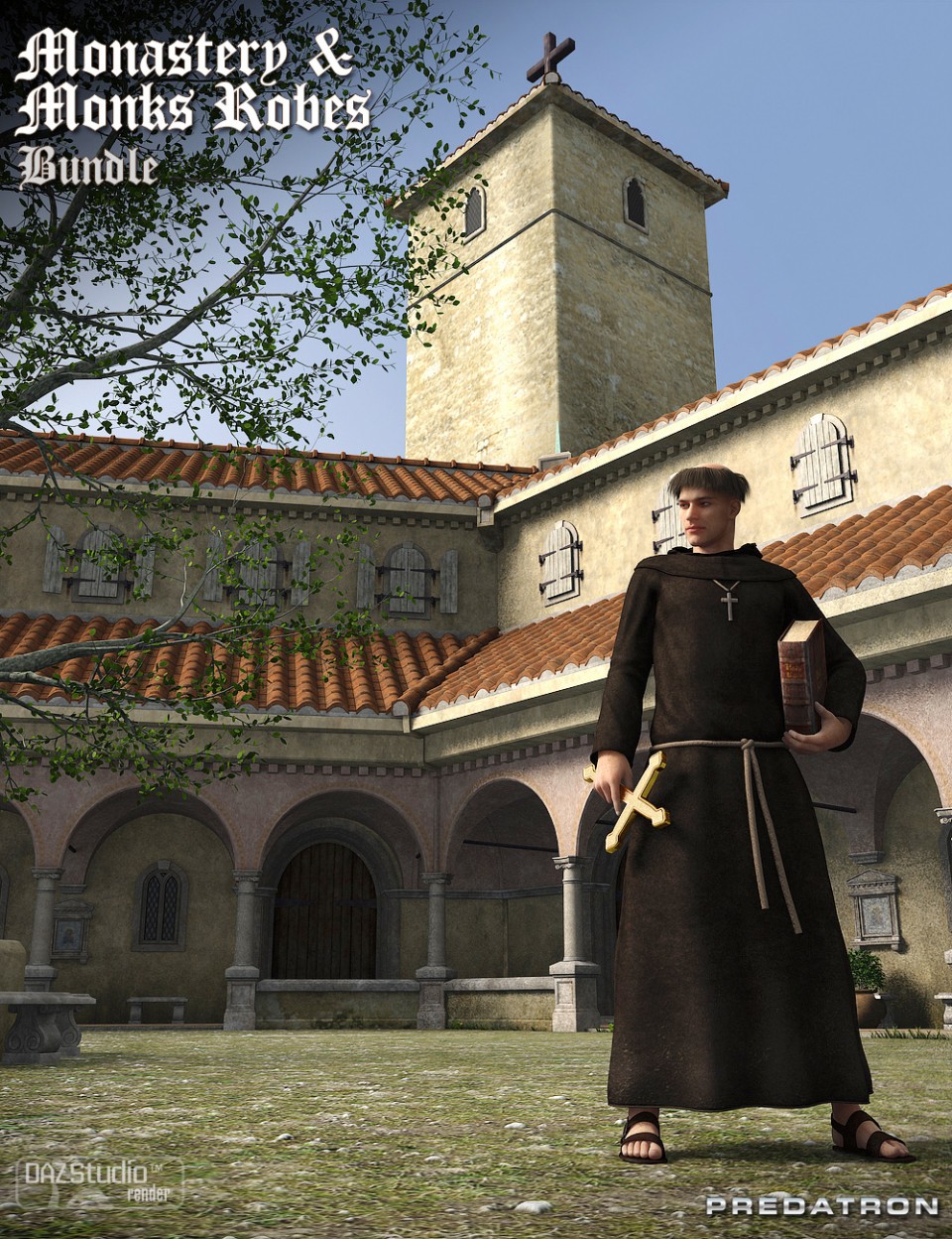 Monastery and Monks Robes Bundle_DAZ3DDL