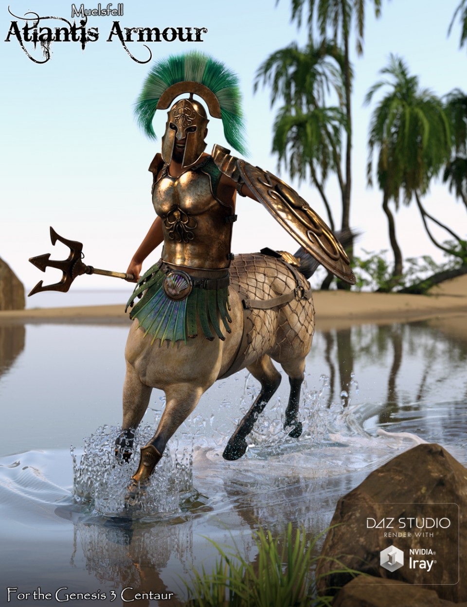 Muelsfell Atlantis Armour for the Centaur 7 Male_DAZ3D下载站