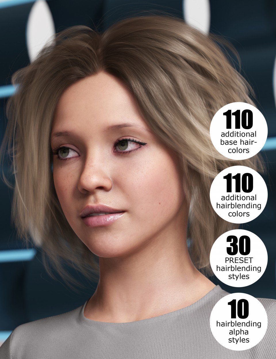OOT Hairblending 2.0 Texture XPansion for Various Age Bob Hair_DAZ3D下载站