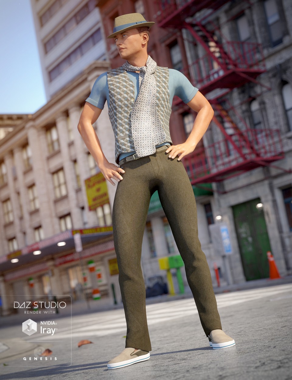 On the Town for Genesis 3 Male(s)_DAZ3D下载站