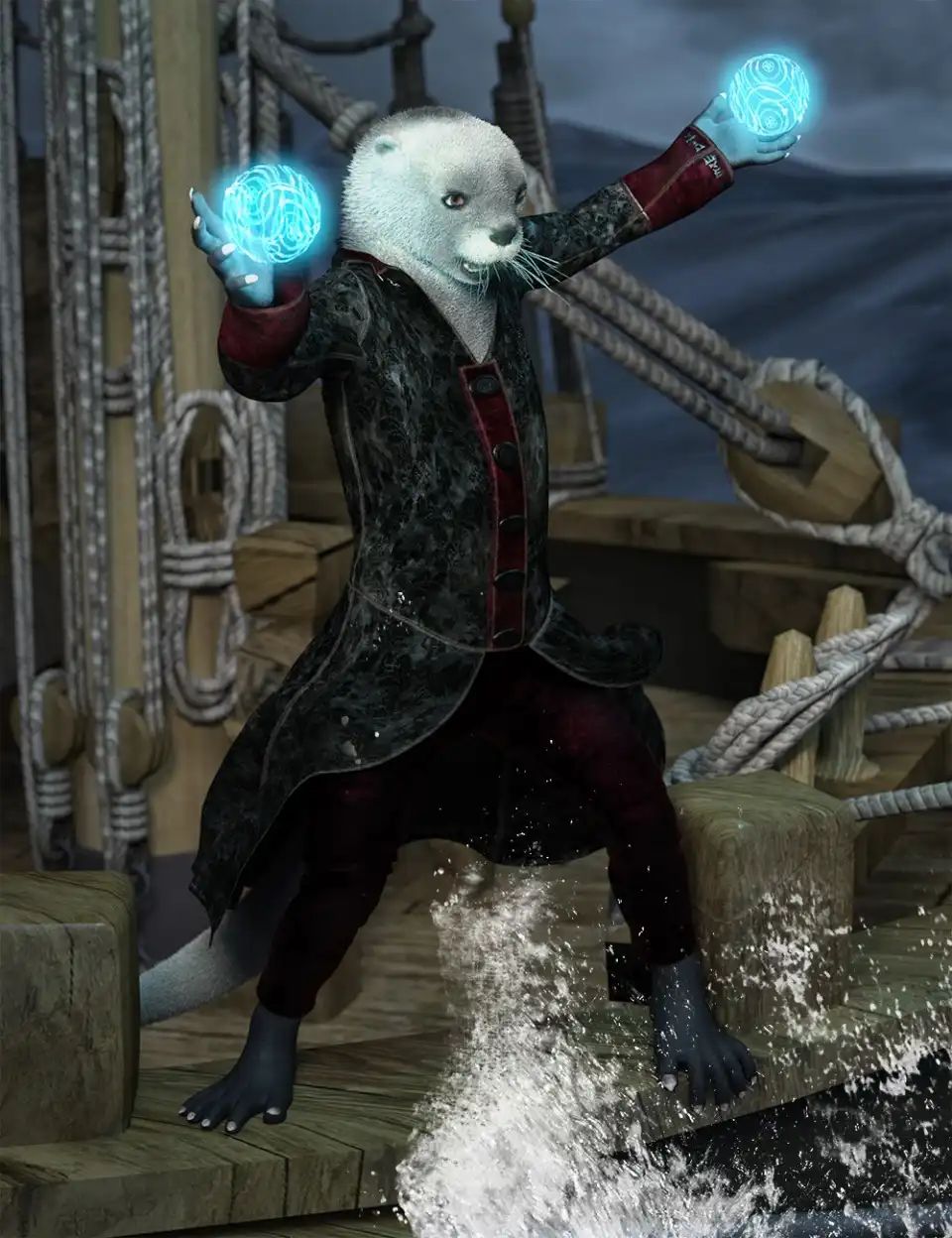 Oso Furries: Otter for Genesis 8 Male_DAZ3D下载站
