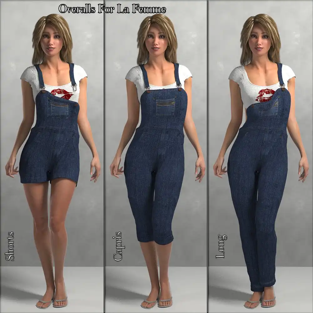 Overalls For La Femme_DAZ3D下载站