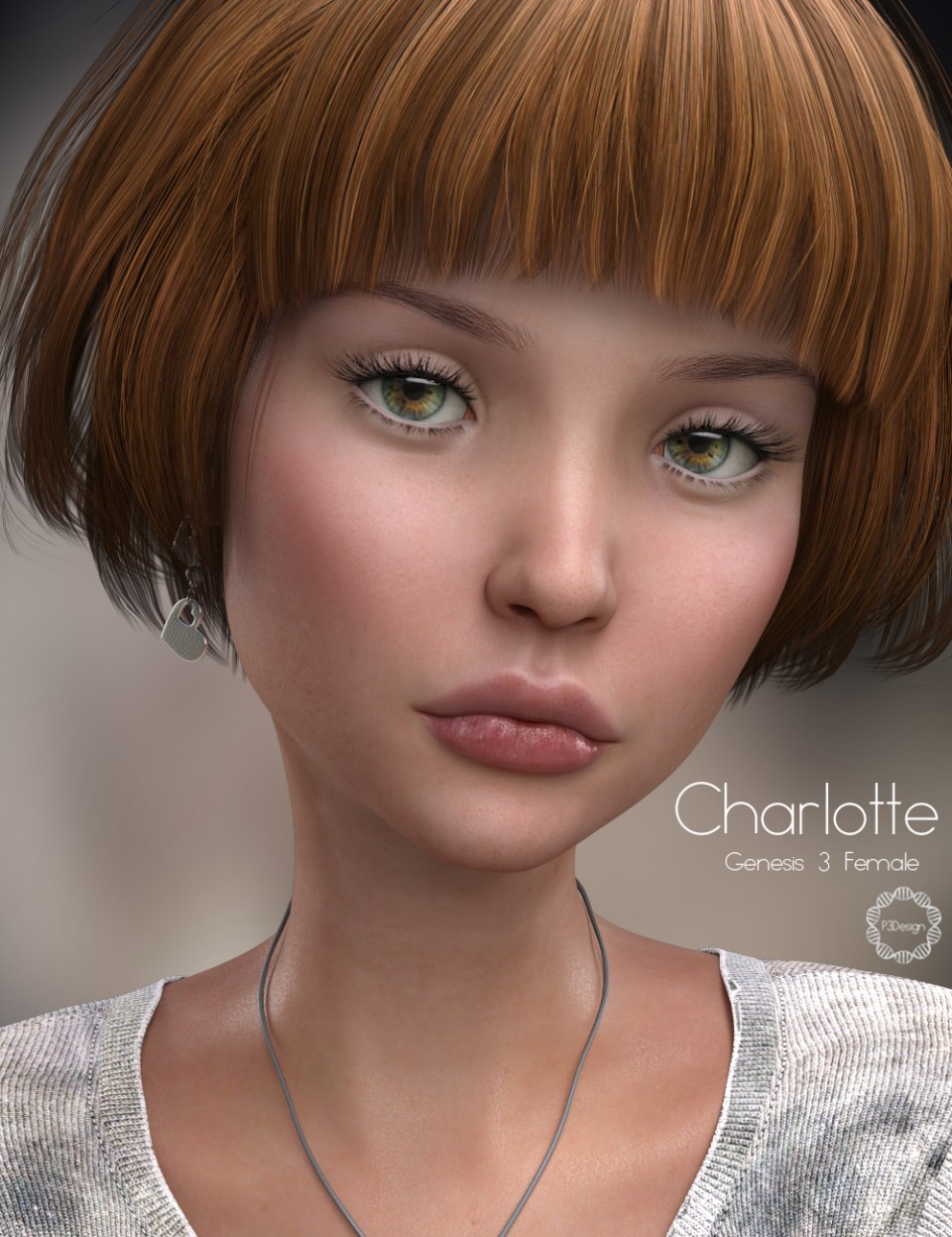 P3D Charlotte HD for Genesis 3 Female_DAZ3D下载站