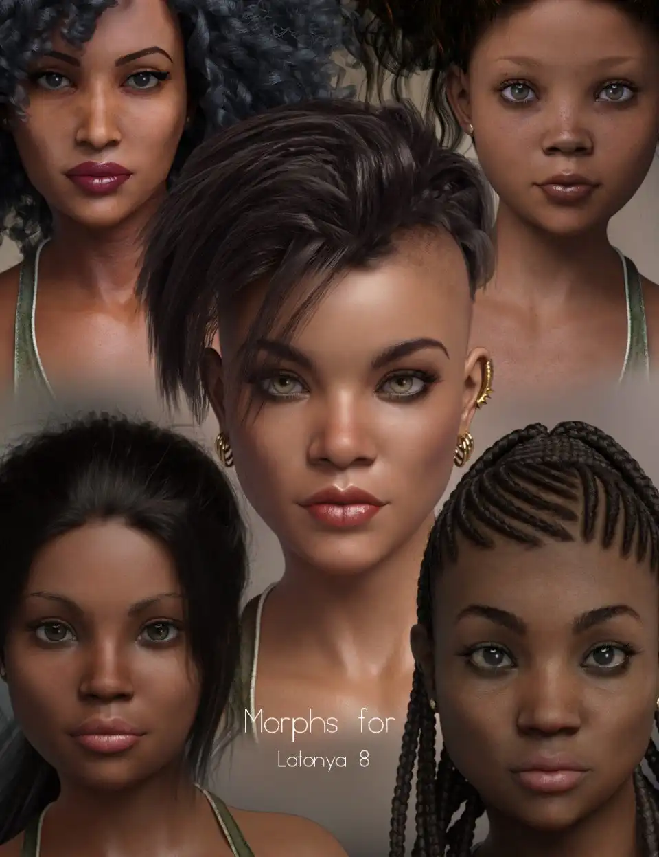 P3D Latonya 8 Morph Package_DAZ3DDL