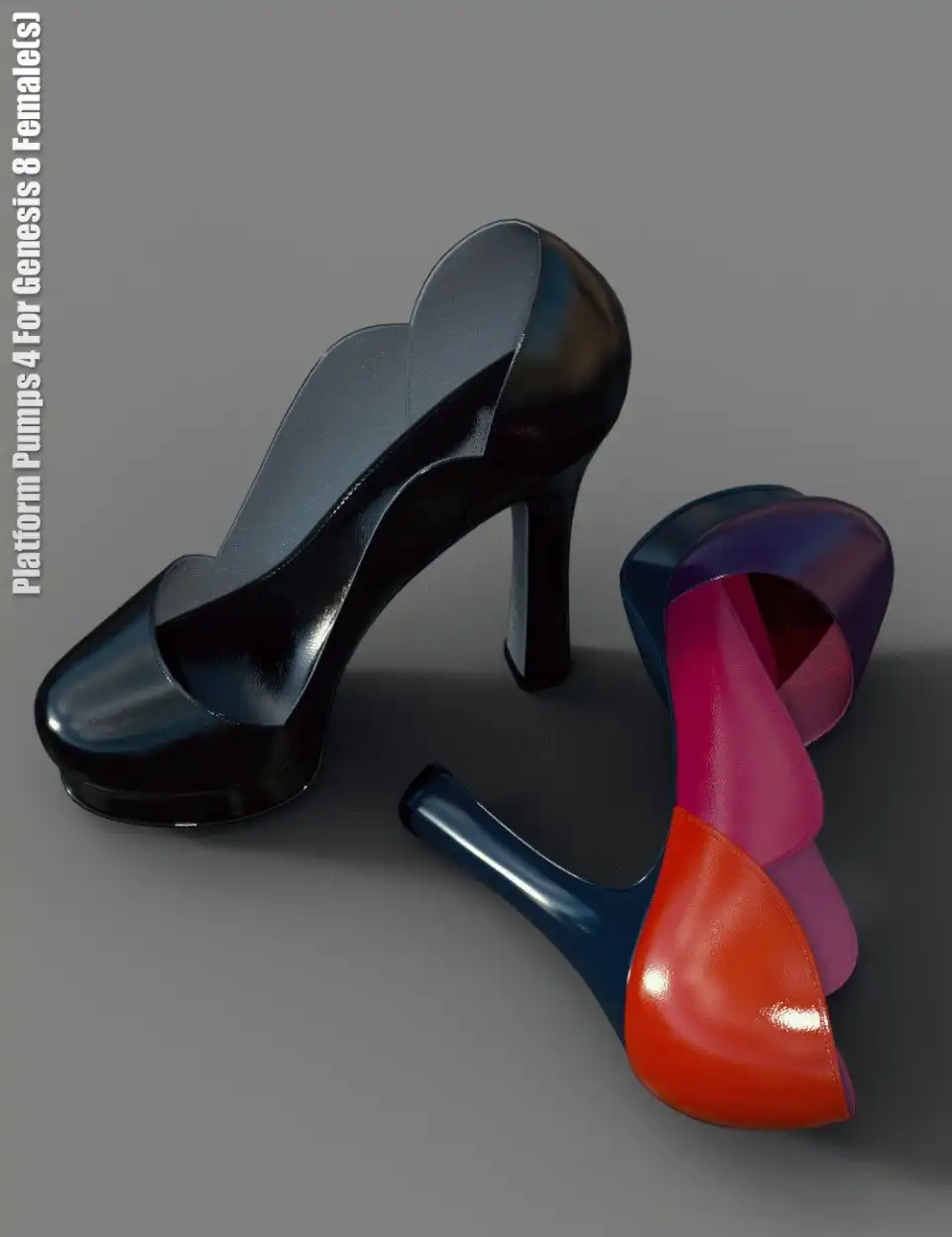Platform Pumps 4 For Genesis 8 Female(s)_DAZ3D下载站