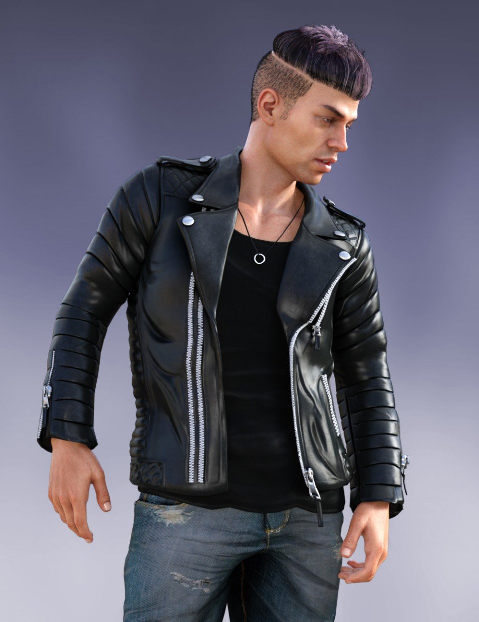 Pop Star Outfit and Hair for Diego 8 and Genesis 8 Male(s)_DAZ3D下载站