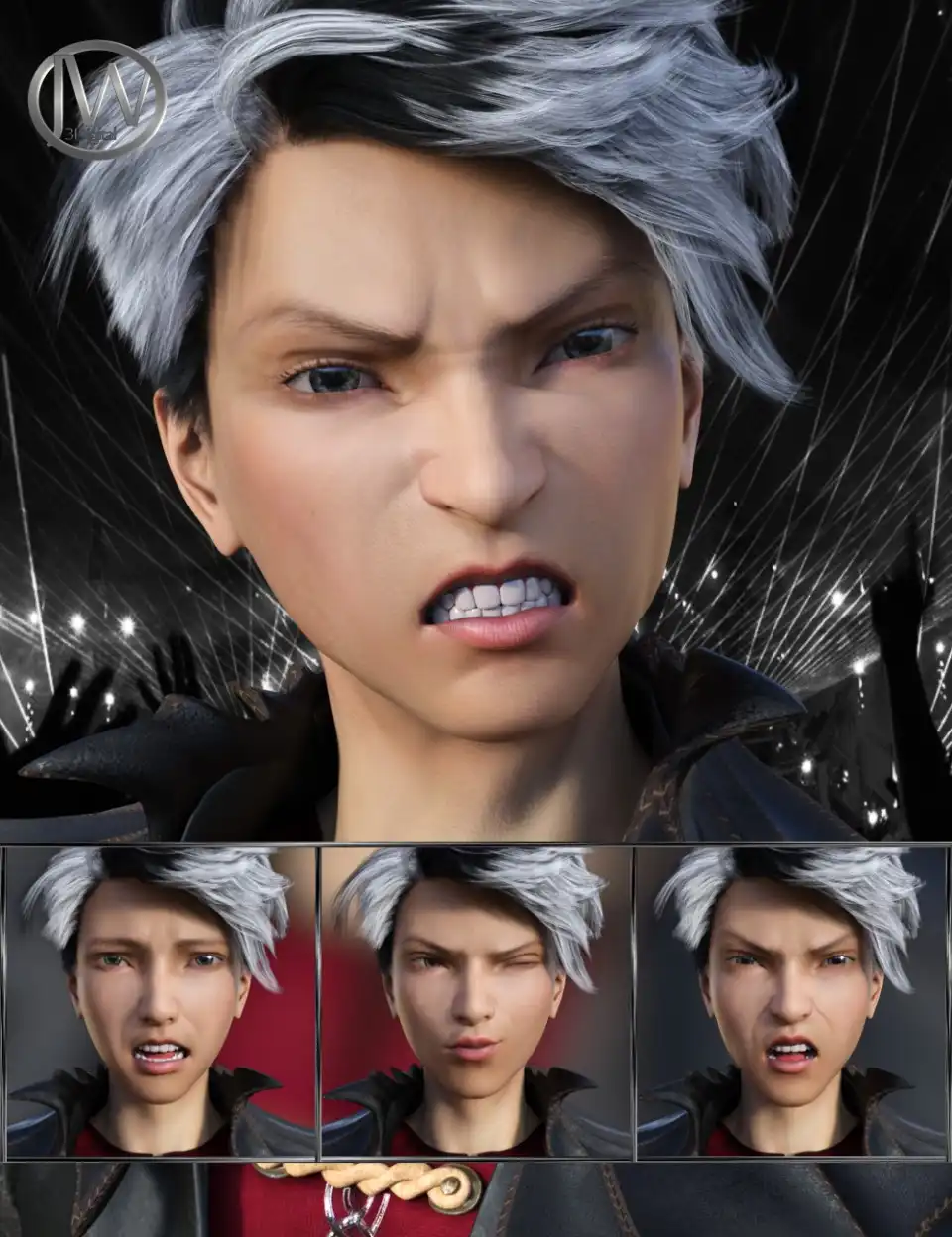 Pop Style – Expressions for Genesis 8 Male and Yuzuru 8_DAZ3D下载站