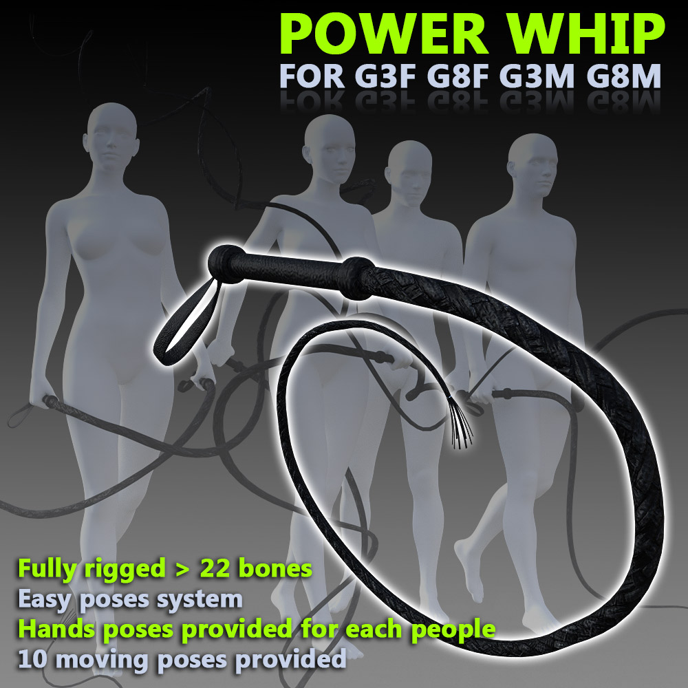 Power Whip for G3F G8F G3M G8M_DAZ3D下载站