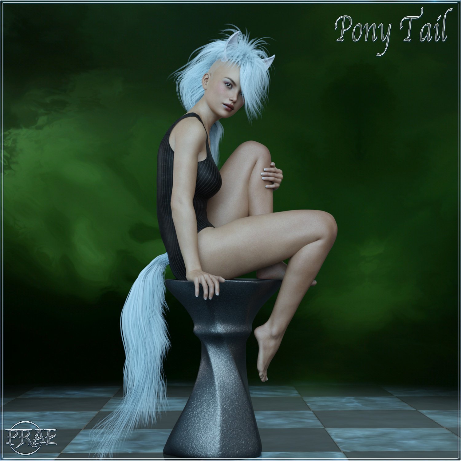 Prae-Pony Tail G3 G8 Daz_DAZ3D下载站