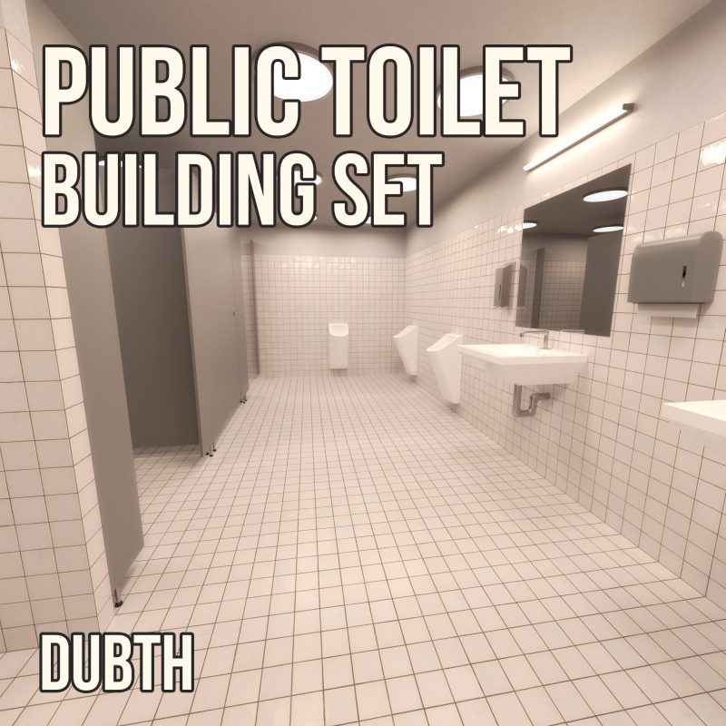 Public Toilet Construction Set + Adult Extension_DAZ3D下载站