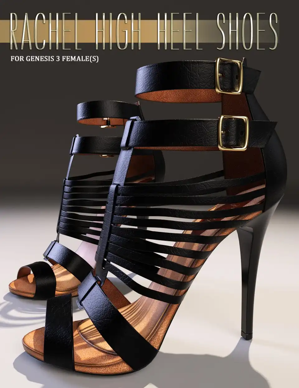 Rachel High Heels for Genesis 3 Female(s)_DAZ3D下载站
