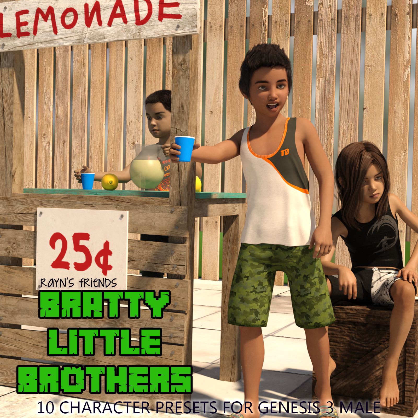 Rayn’s Friends – Bratty Little Brothers_DAZ3D下载站