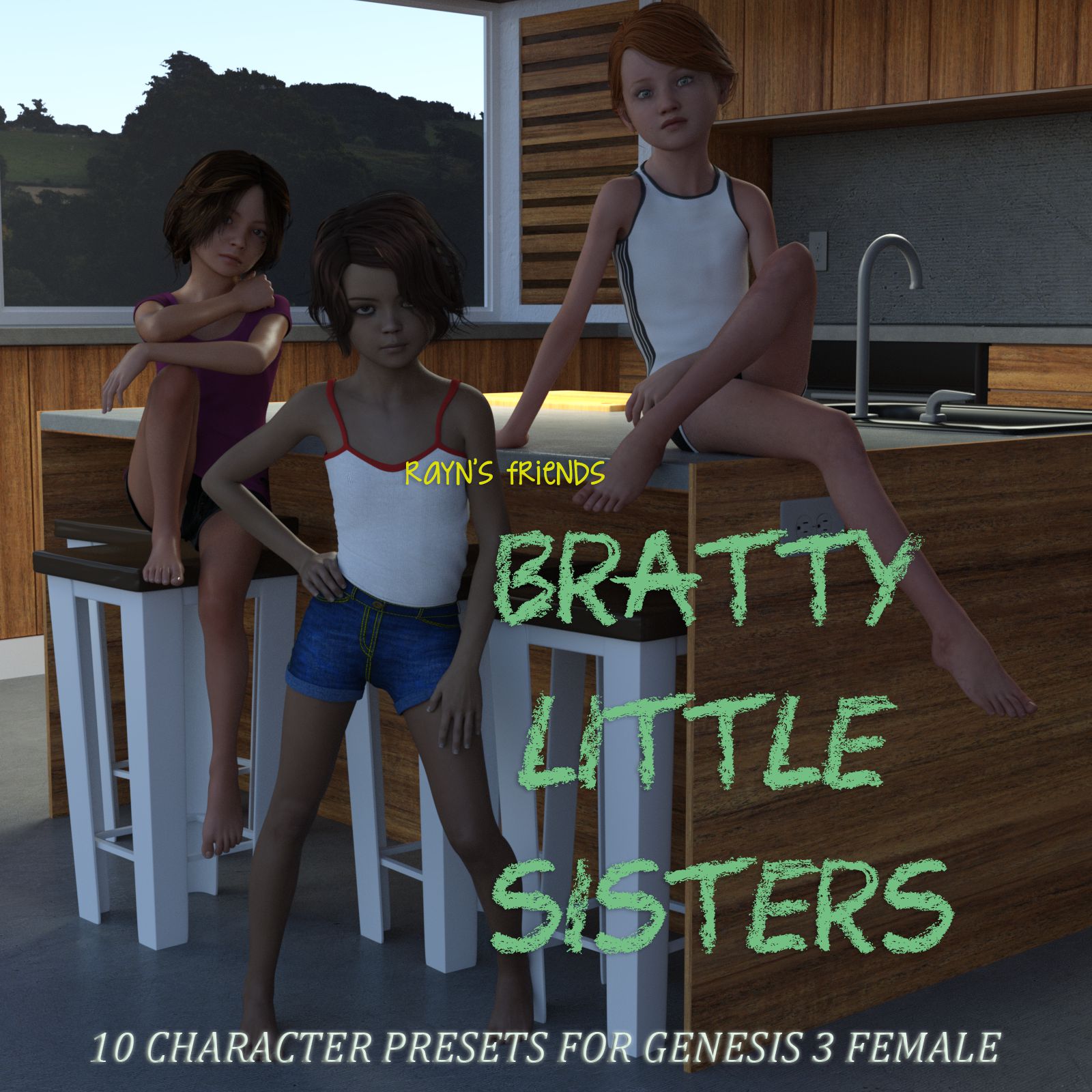 Rayn’s Friends Bratty Little Sisters Daz3d下载站