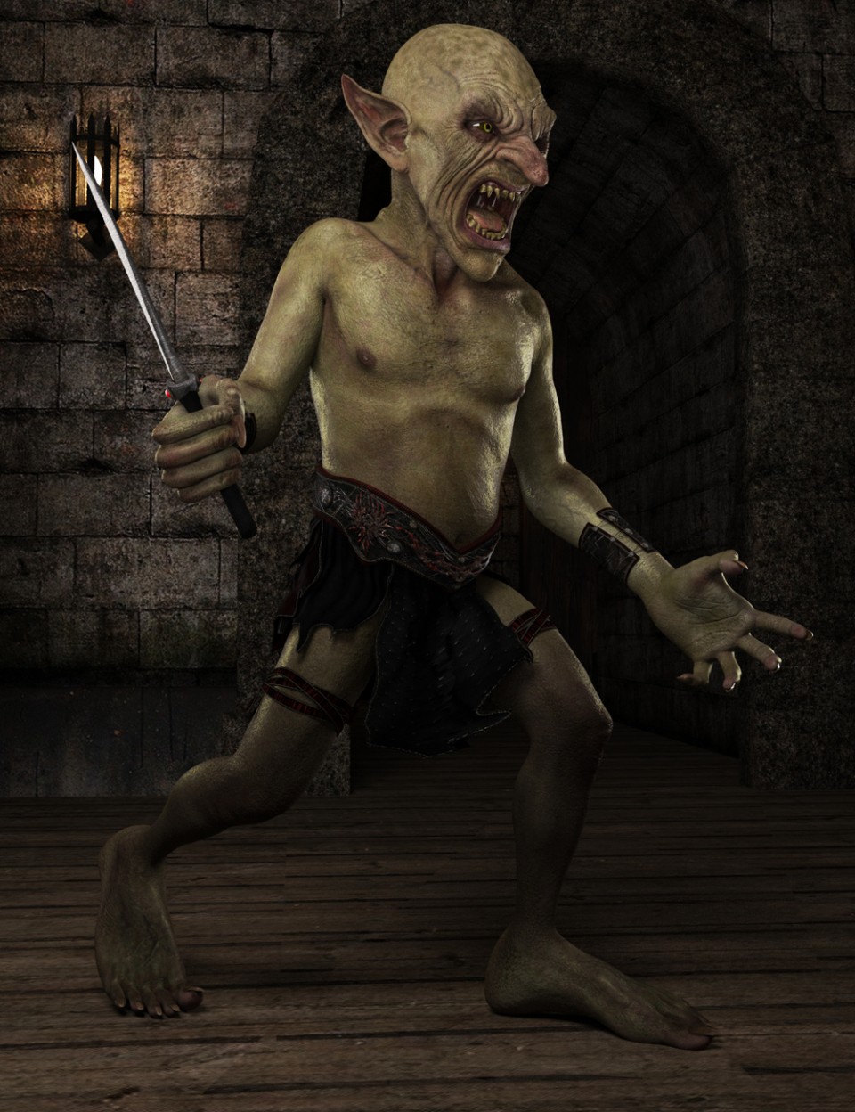 Robbus Goblin HD for Genesis 3 Male_DAZ3D下载站