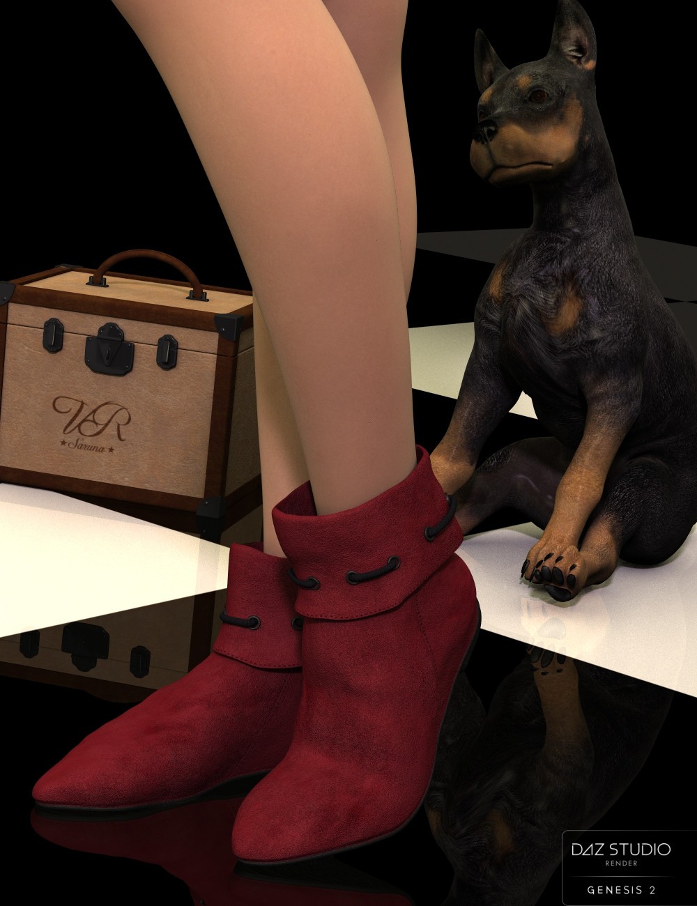 Robin Hood Boots for Genesis 2 Female(s) and Genesis 3 Female(s)_DAZ3D下载站