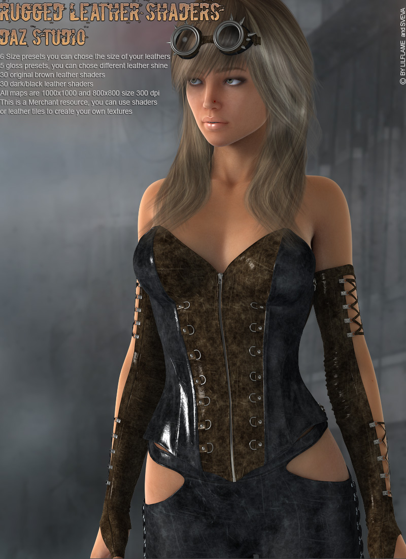Rugged Leather Shaders DS_DAZ3D下载站