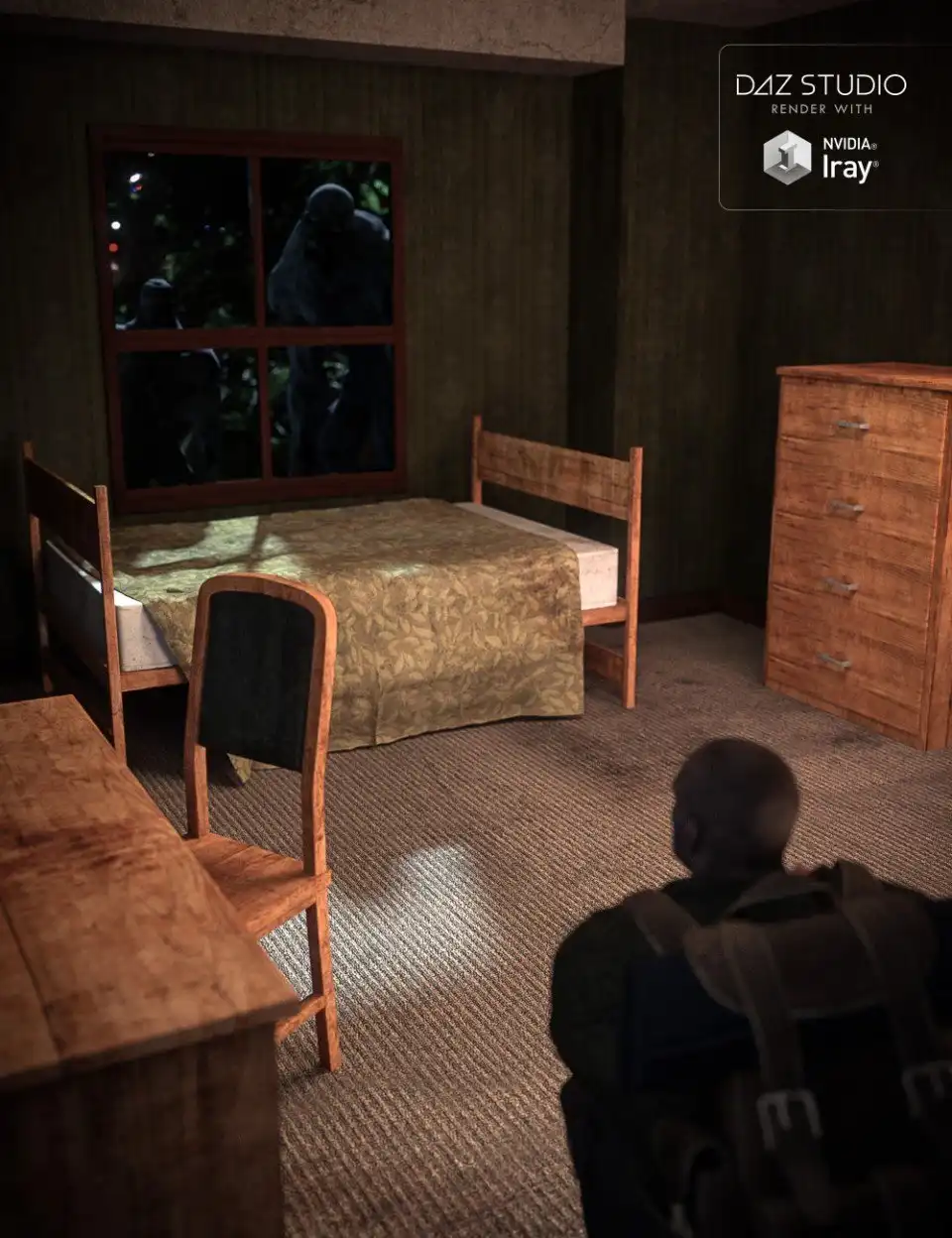 Rundown Bedroom_DAZ3D下载站
