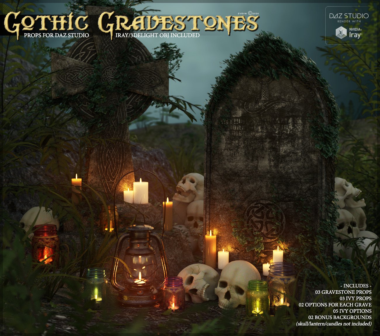 SV’s Gothic Gravestones DS_DAZ3D下载站