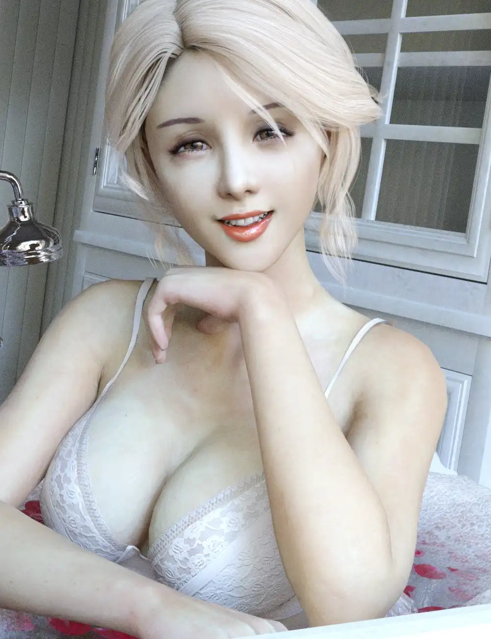 Sanny Character with dForce Hair and Expressions for Genesis 8 Female_DAZ3D下载站