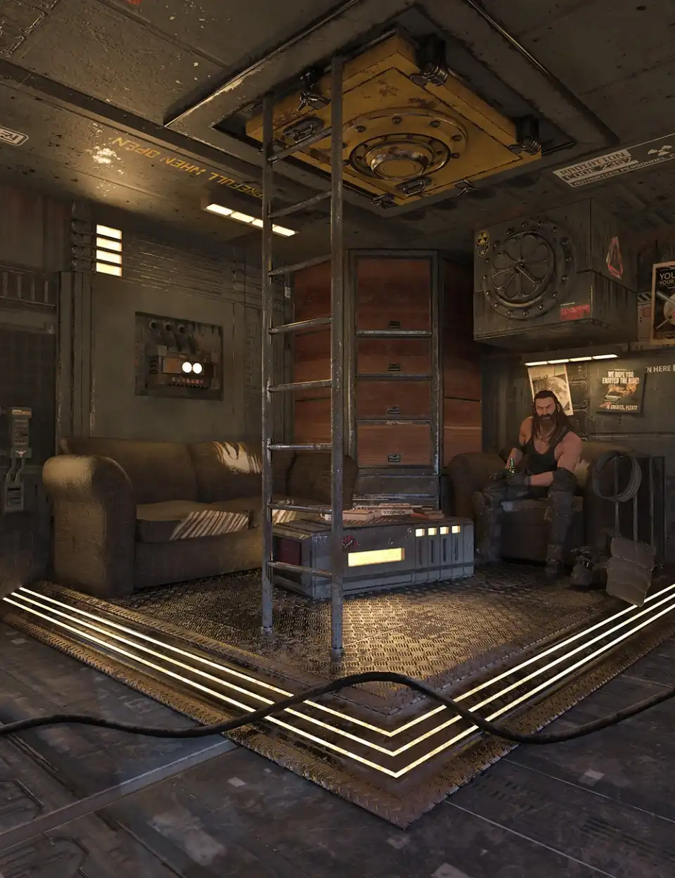 SciFi Living Room_DAZ3DDL