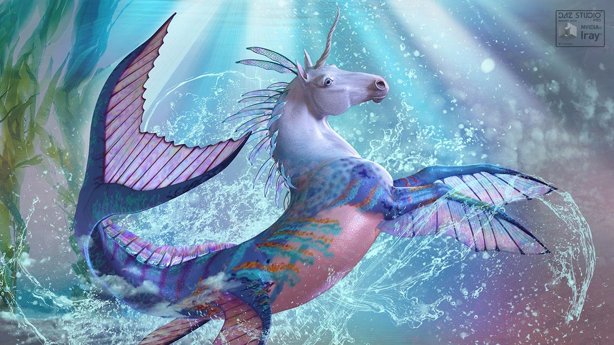 Seahorse for the HiveWire Horse_DAZ3D下载站