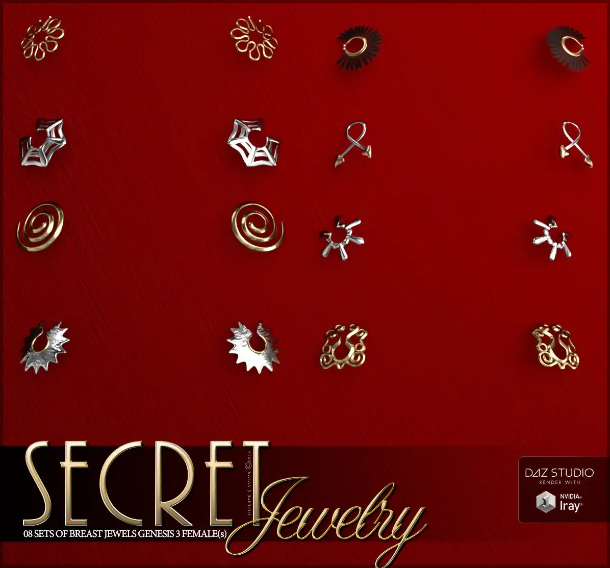 Secret Jewelry for Genesis 3 Female(s)_DAZ3D下载站