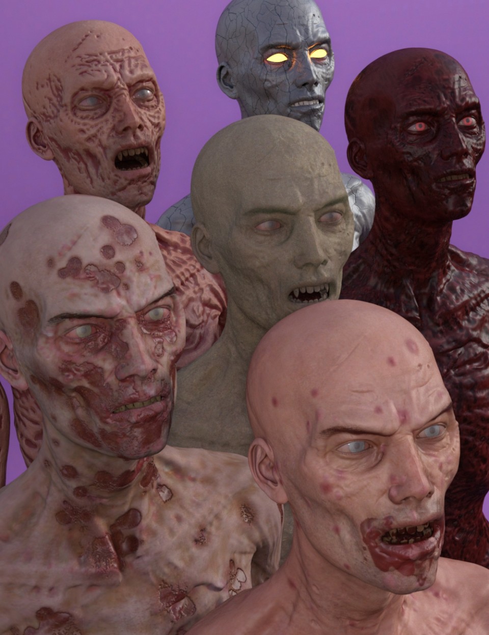 Skins for Markus Zombie_DAZ3D下载站