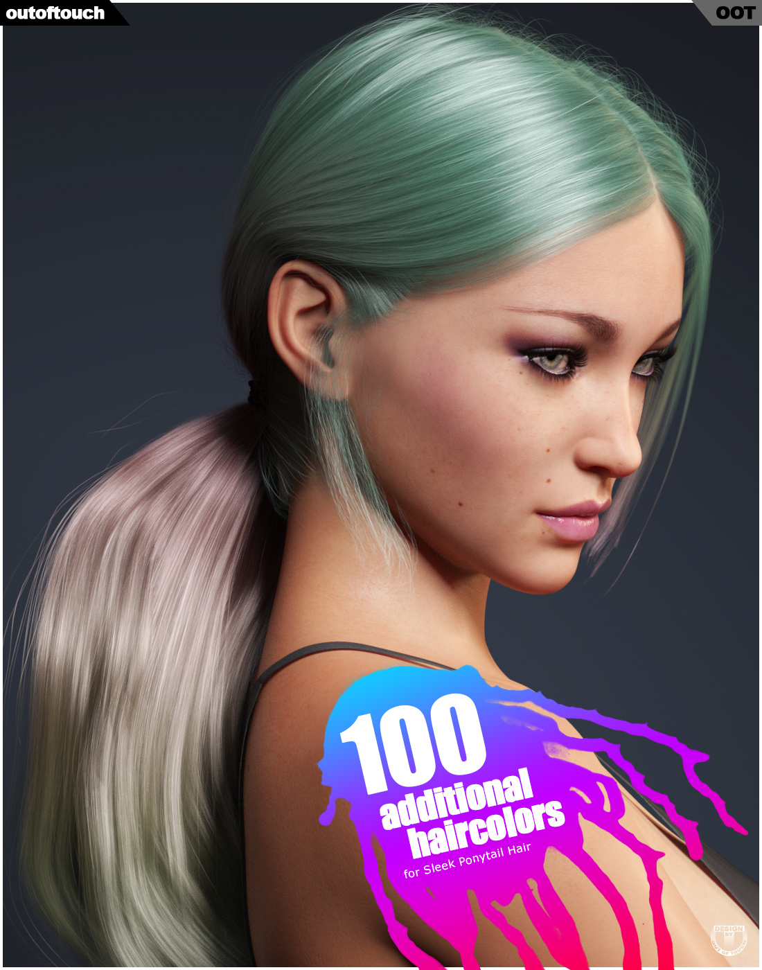 Sleek Ponytail Hair Texture XPansion_DAZ3D下载站