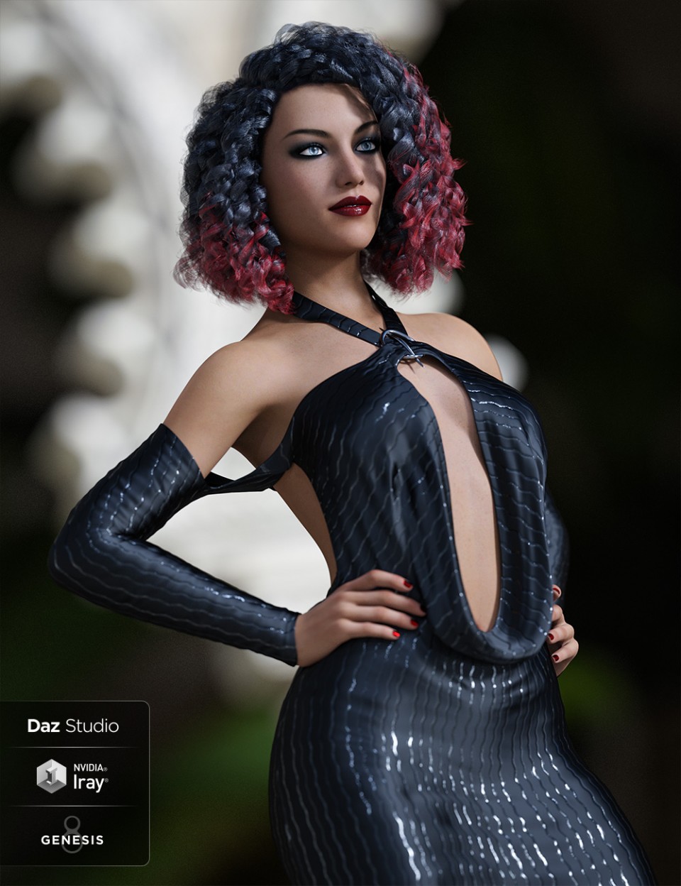 Slinky Dress Texture Addon_DAZ3D下载站