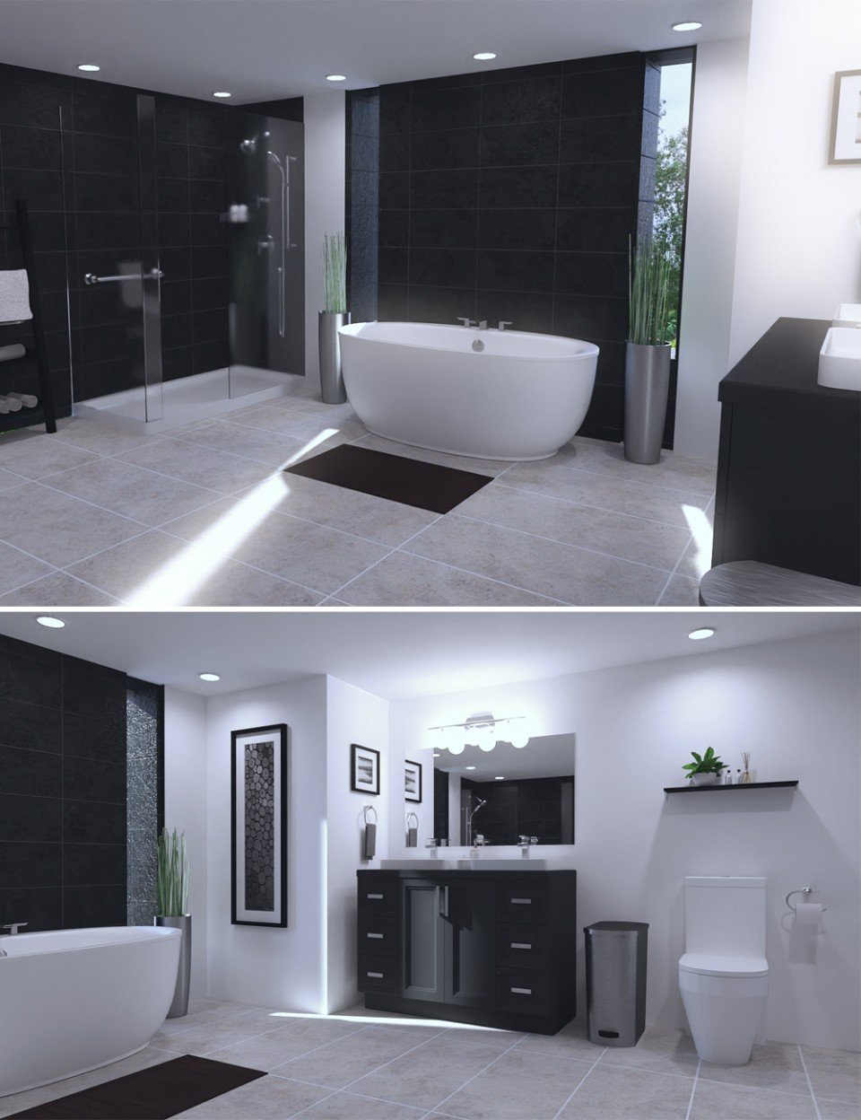 Sophisticated Tile Bathroom_DAZ3D下载站