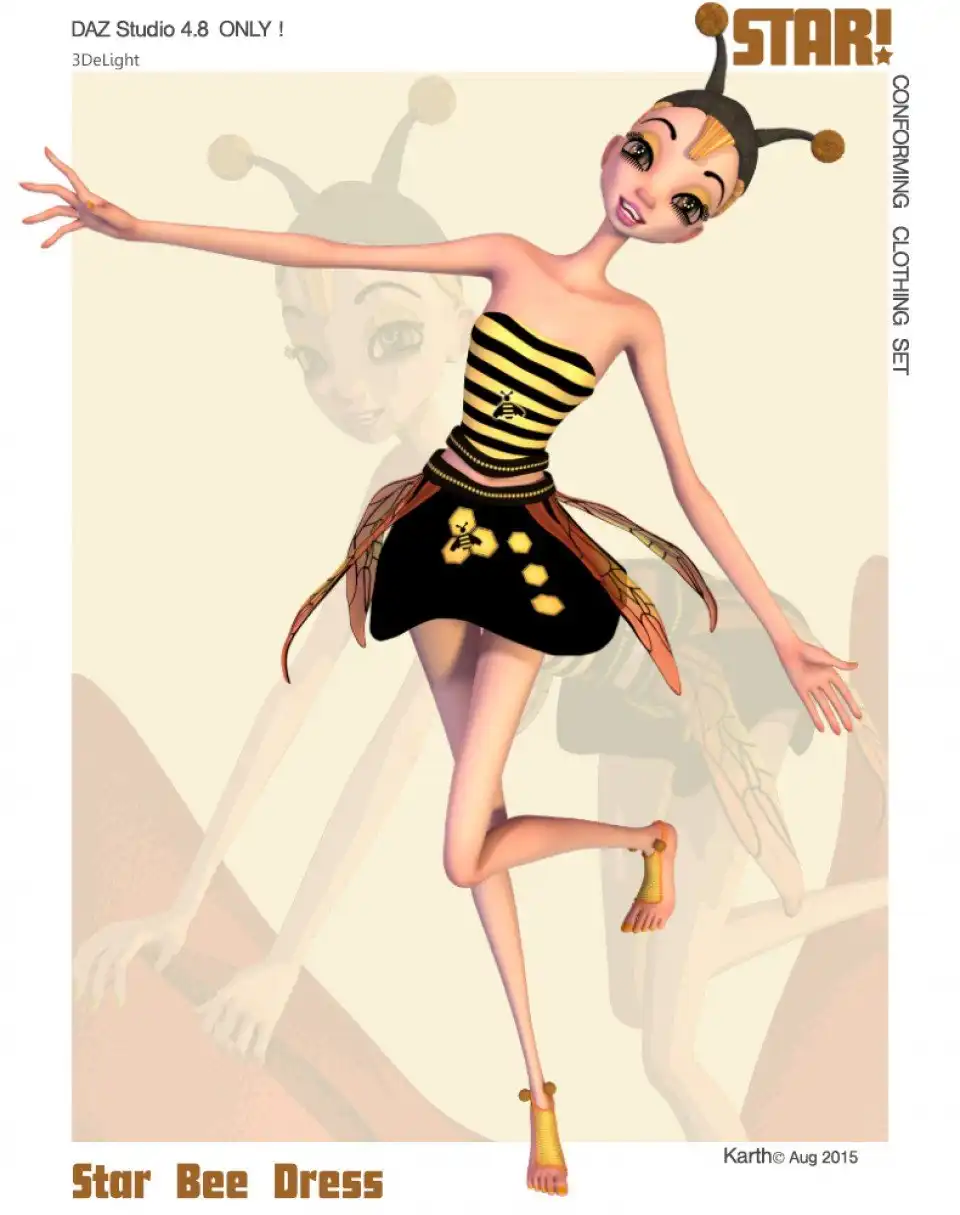 Star! Bee Dress_DAZ3DDL