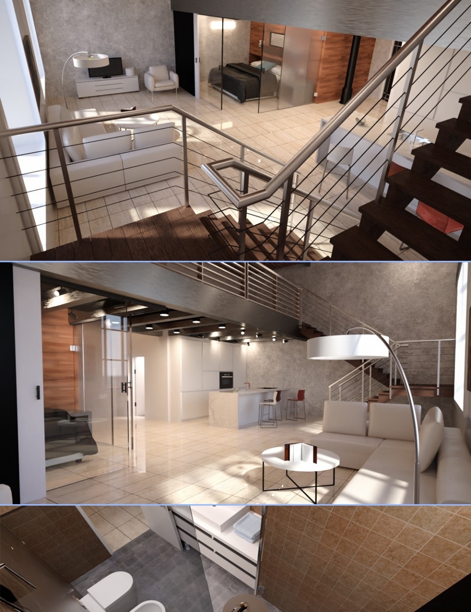 Studio Loft Apartment_DAZ3D下载站