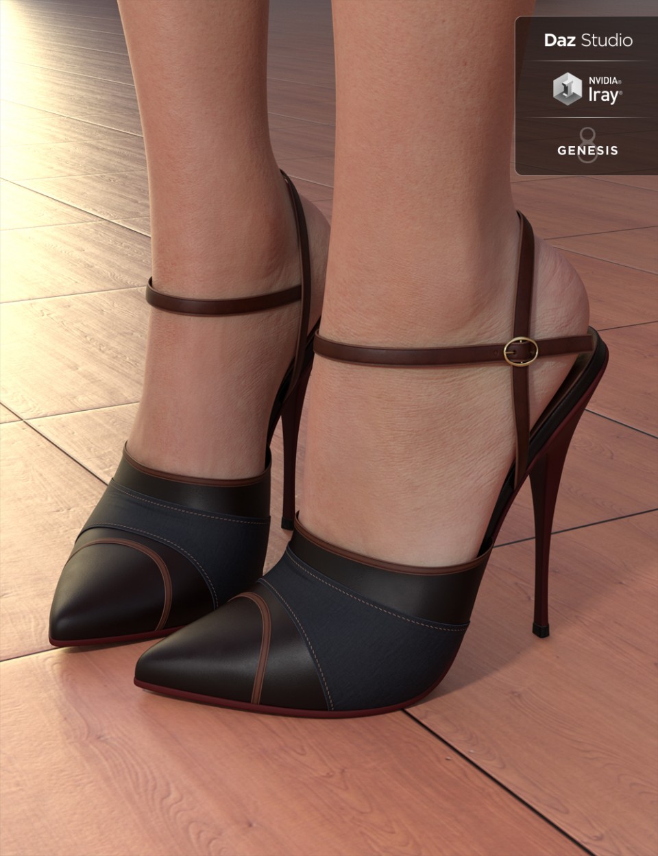 Stylett High Heels for Genesis 3 and 8 Female(s)_DAZ3D下载站