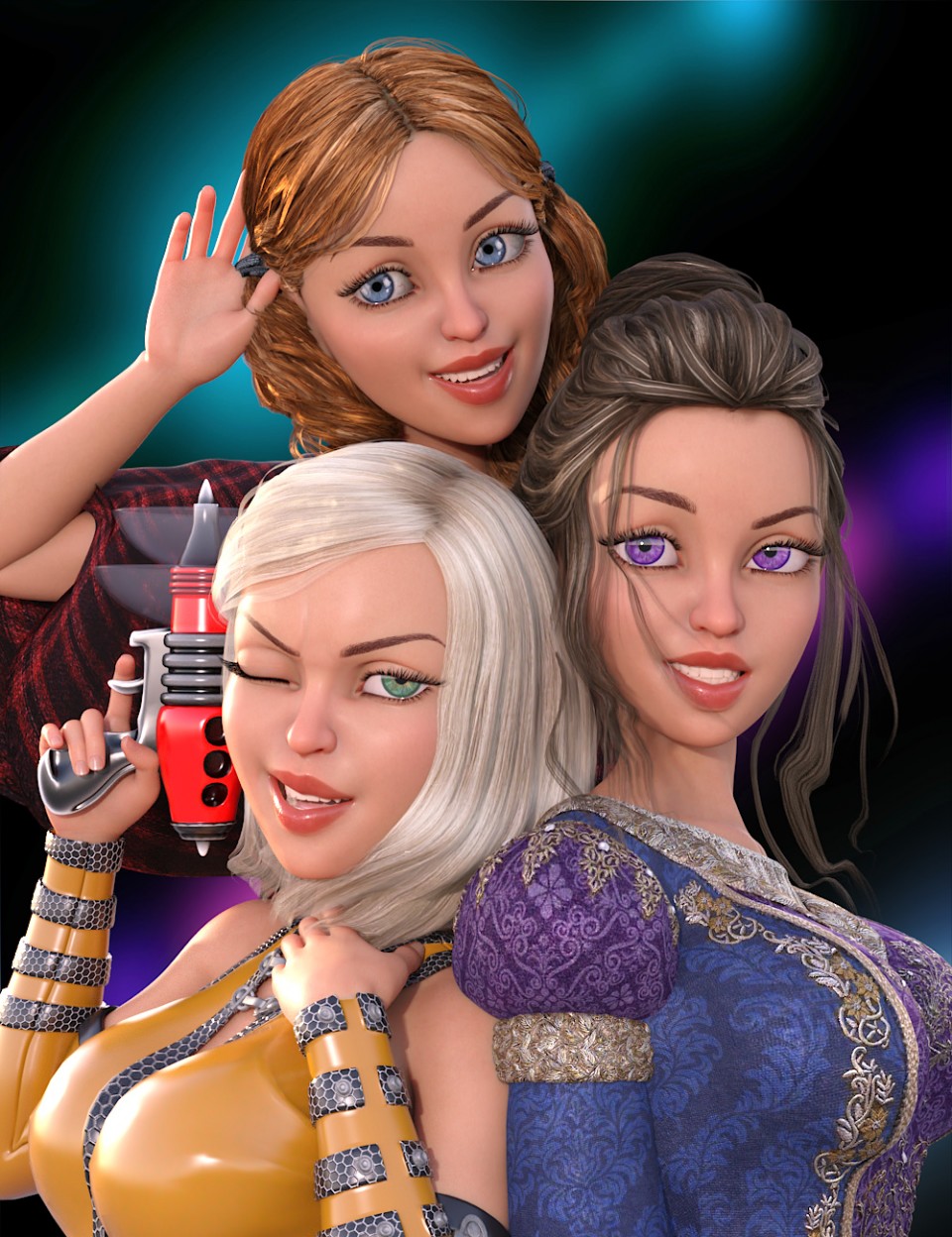 TOON GIRLS Expressions for The Girl 8_DAZ3D下载站