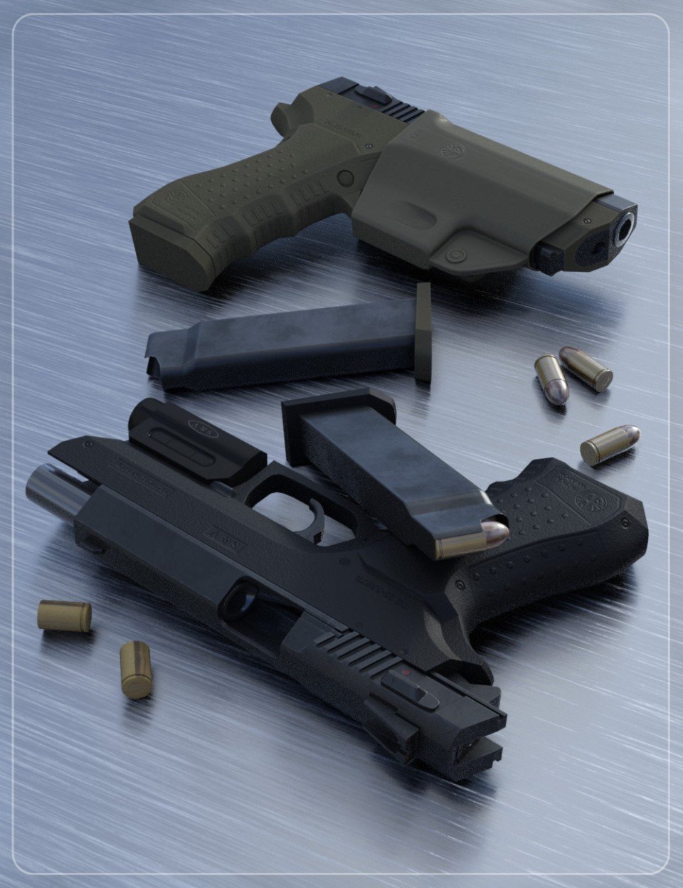 Tactical Gun for Genesis 3 Male(s)_DAZ3D下载站
