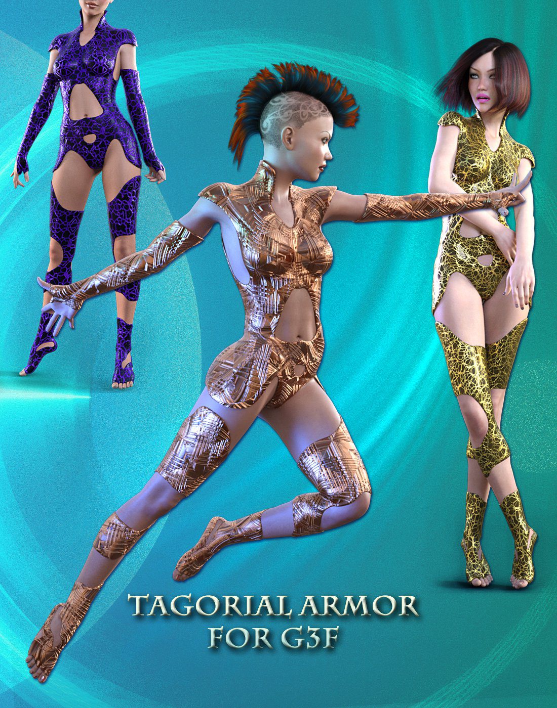 Tagorial ARMOR for Genesis 3 Female(s)_DAZ3D下载站