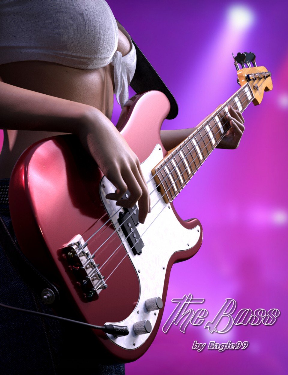 The Bass Guitar and Poses for Genesis 3 and 8_DAZ3DDL
