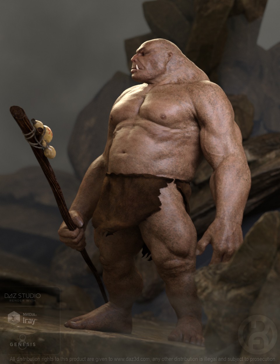 The Big Beast Ogre for Genesis 8 Male_DAZ3D下载站
