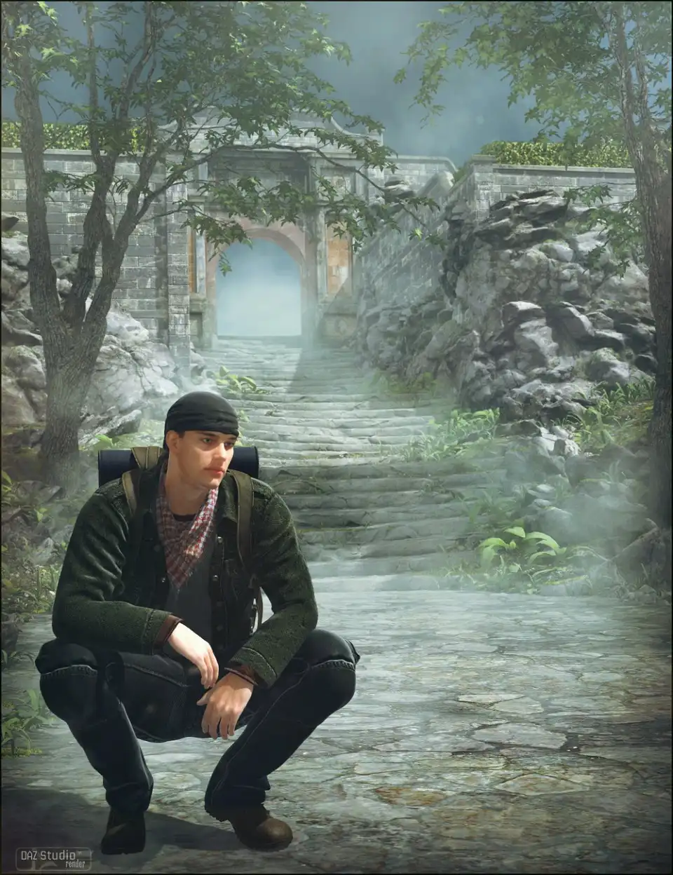 The Path To Cloud Temple_DAZ3D下载站
