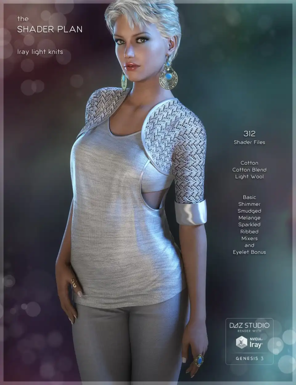 The Shader Plan – Light Knits for Iray_DAZ3D下载站