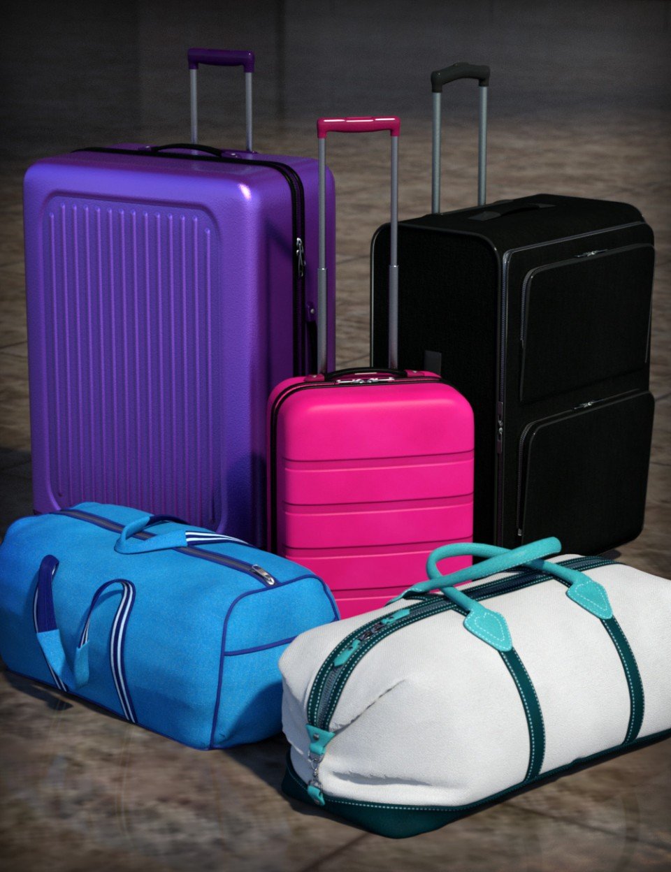 Travel Baggage_DAZ3D下载站