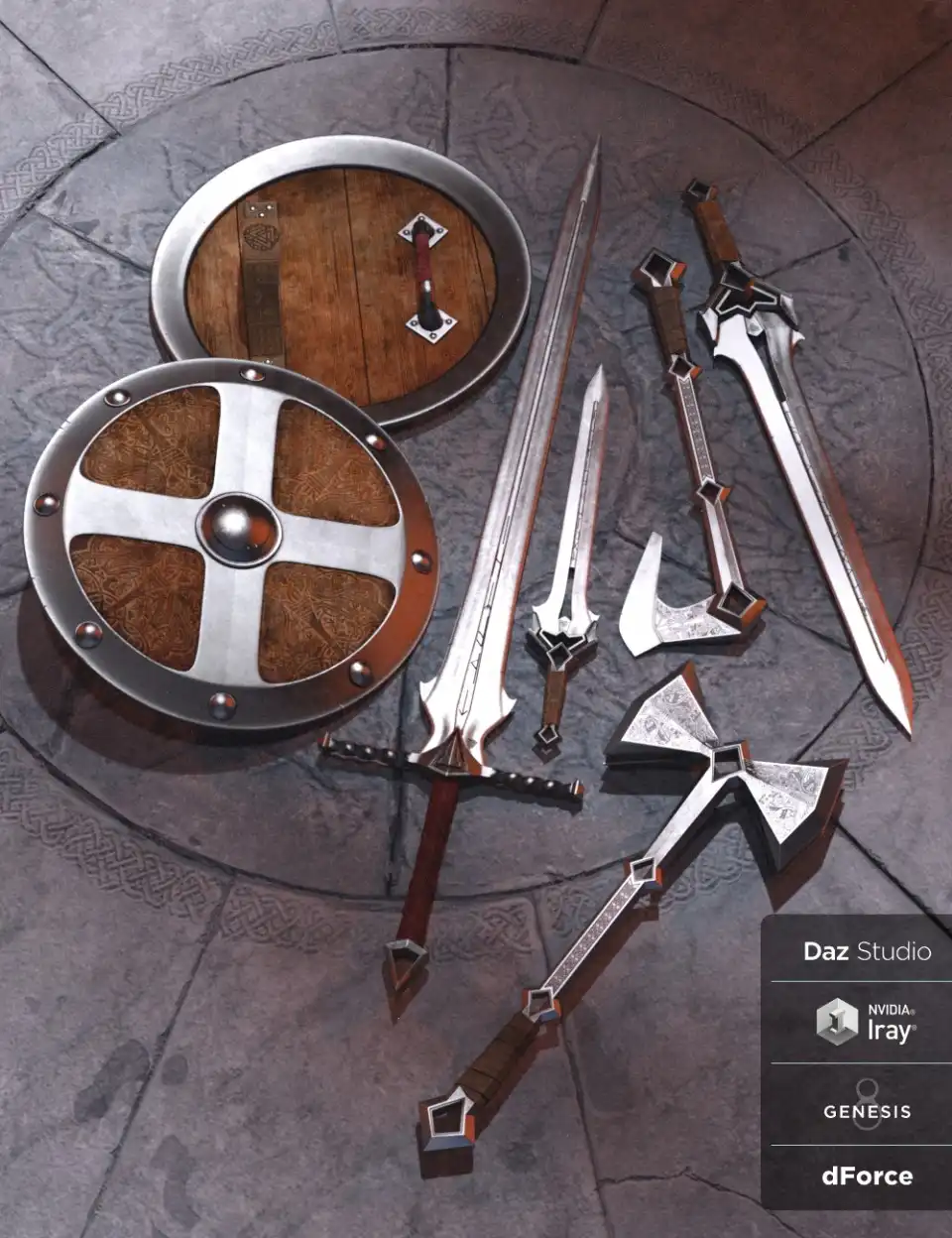Valhalla Weapons Collection_DAZ3D下载站