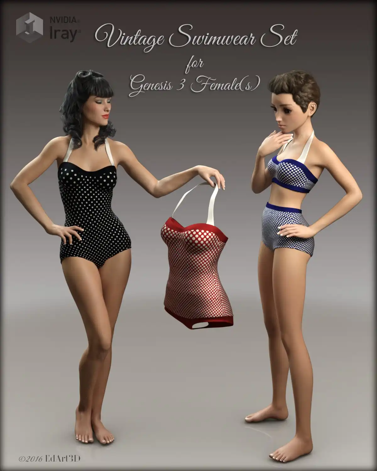 Vintage Swimwear set for G3F_DAZ3DDL