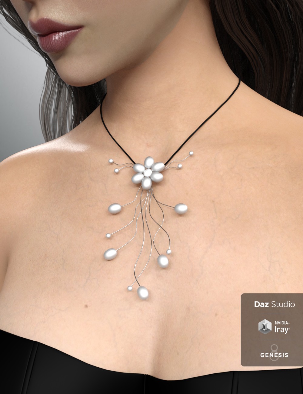 Vip Necklace for Genesis 8 Female(s)_DAZ3D下载站