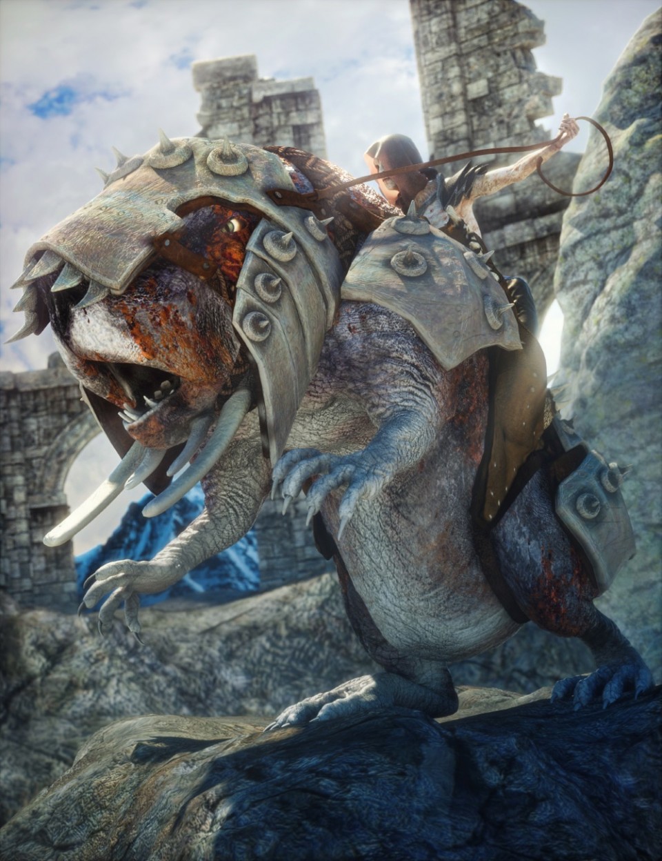 War Beasts: Burrogen Cavalry Poses and Accessories_DAZ3D下载站