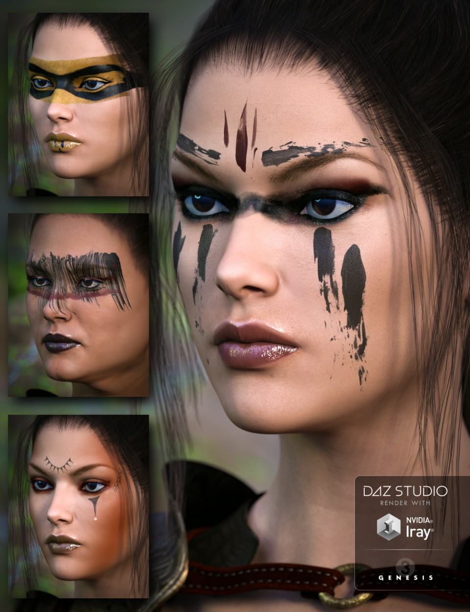 Warrior Makeups for Genesis 3 Female(s)_DAZ3DDL