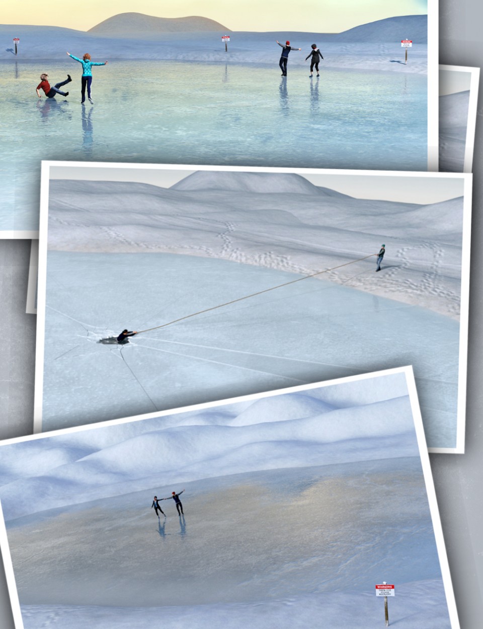 Winter Lake: Frozen and Broken Ice_DAZ3D下载站