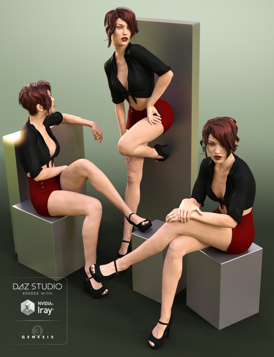 Woman on a Train Poses for Victoria 7_DAZ3DDL