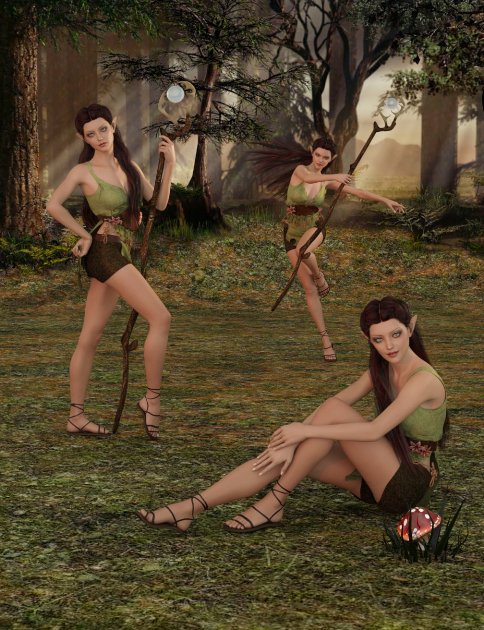 Woodland Grove Poses for Genesis 3 Female_DAZ3DDL