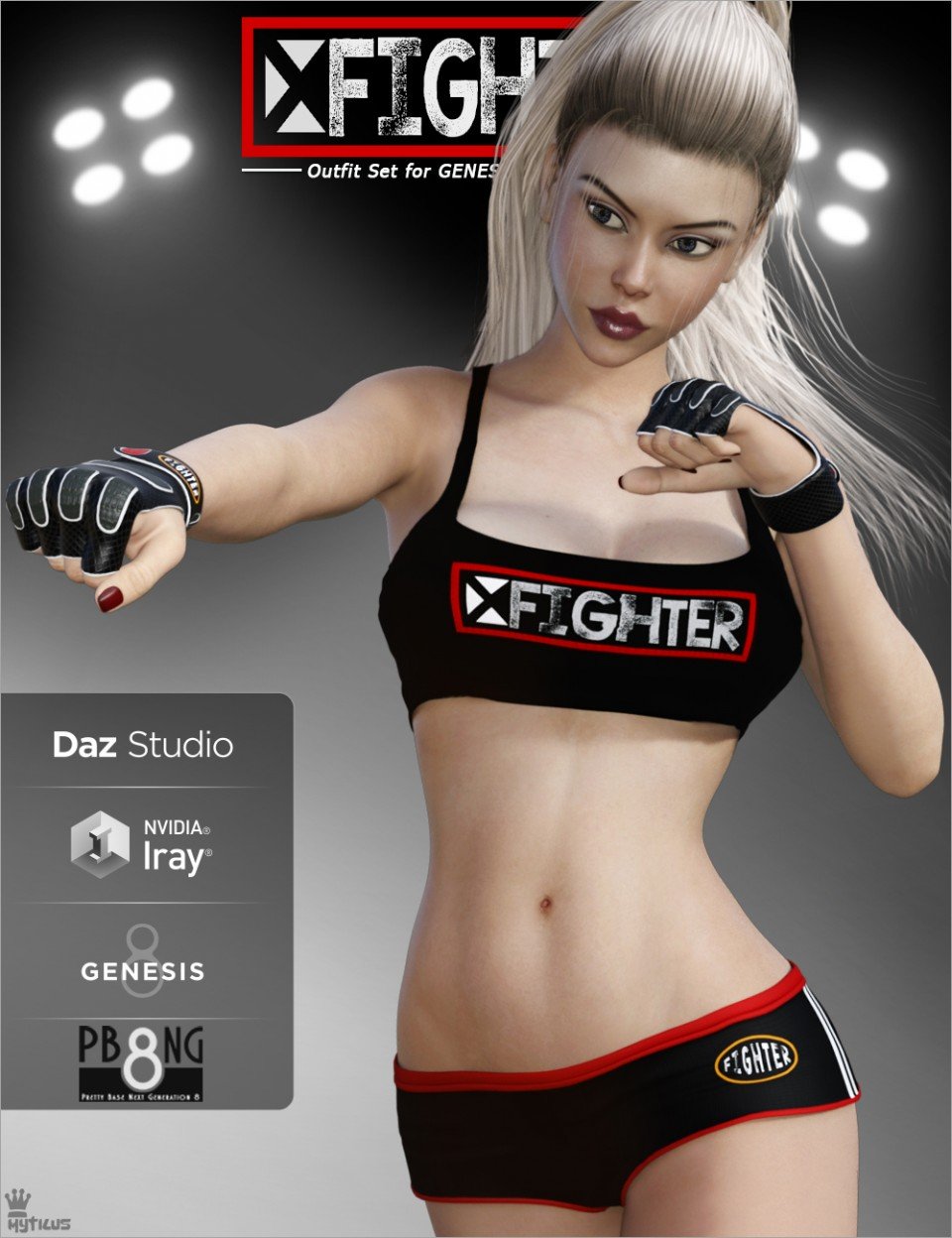 X Fighter Outfit Set for Genesis 8 Female(s)_DAZ3D下载站